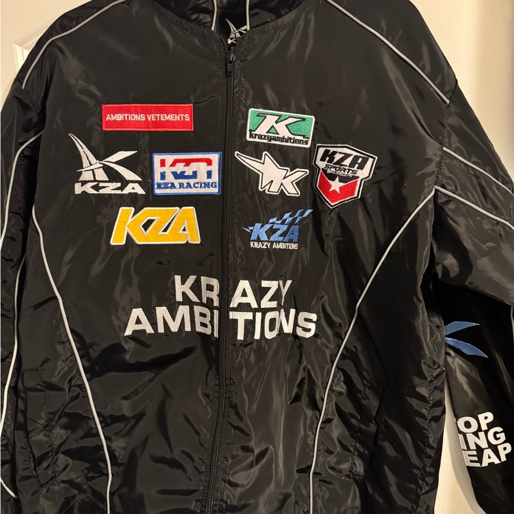 Black Krazy Ambitions Racing Jacket